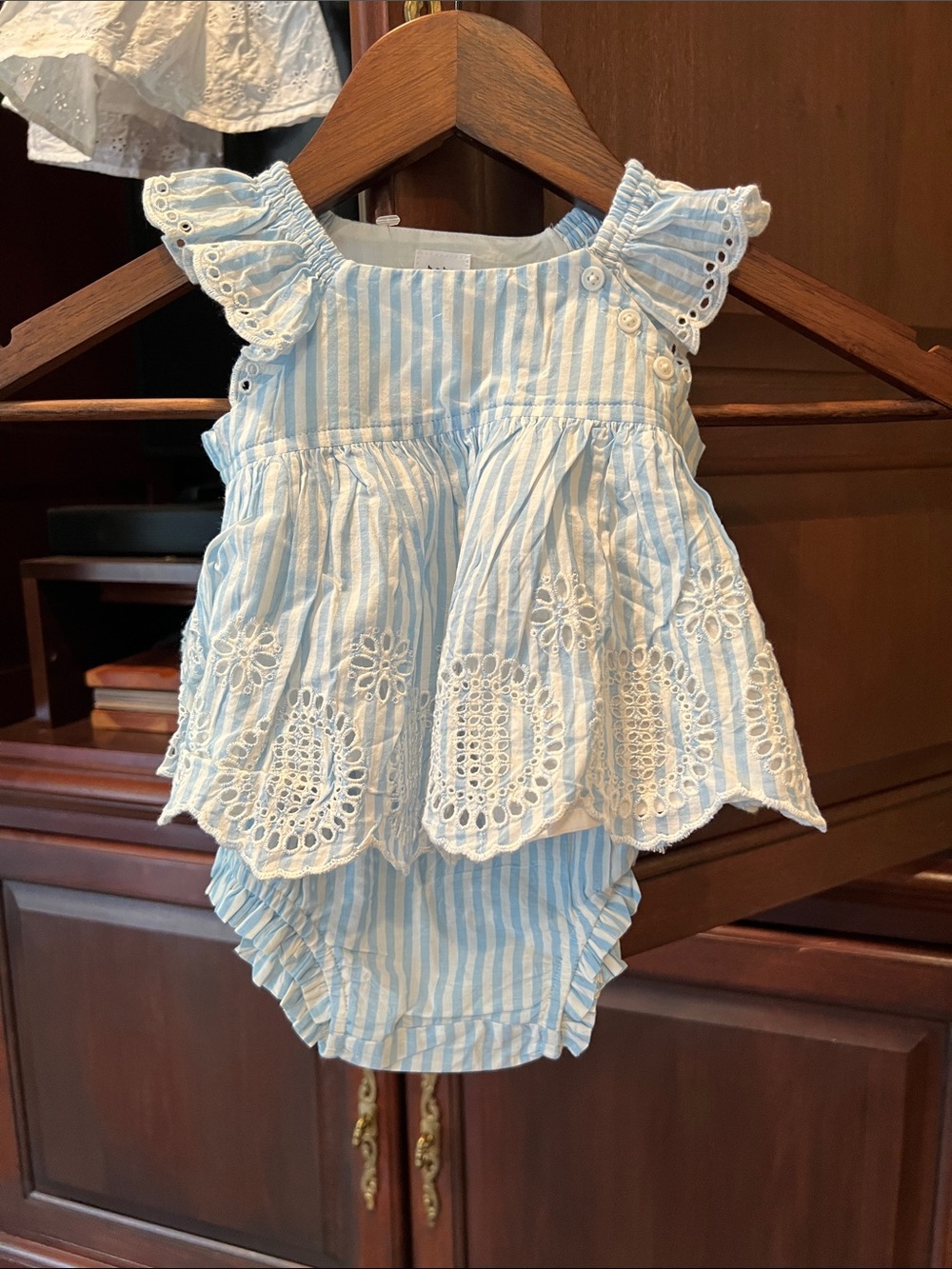 New with tags Baby GAP Girl’s sz. 3-6 mos. Eyelet matching set w panty NWT